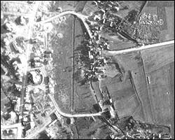 Aerial photo taken in June 1944 showing Jewish cemetery