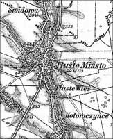 Map of Tluste Miasto and Tluste Wies, 1913