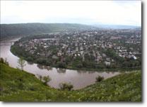 Panorama overlooking Zalishchyky