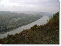 View of Dniester river near Ustechko