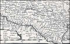 1790 map showing Galizien  and Tluste  (far right)