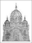 Original architectural drawing for Greek Catholic church
