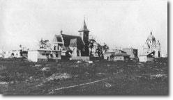 Roman Catholic church and Greek Catholic church, pictured together