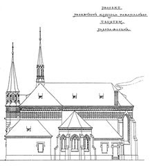 Architectural plans for redesign of Roman Catholic church (not realised)