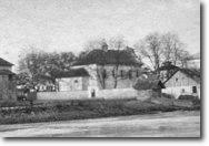 Early photo of Roman Catholic church, without spire