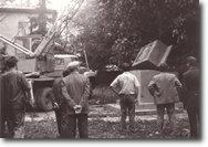 Dismantling of bust of Lenin  formerly on display in a Tovste park - source: Mykhailo Kokhanyuk (1/4)