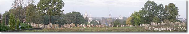Jewish cemetery of Tovste - panorama